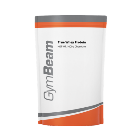 GymBeam True Whey Protein Schokolade – freigestellter 1-kg-Beutel